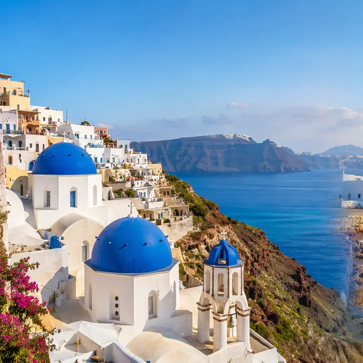 Santorini manzarası — gezi ilhamı